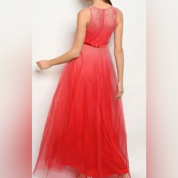 Elegant Pinkblush Tulle Evening Gown - Picture 8 of 8